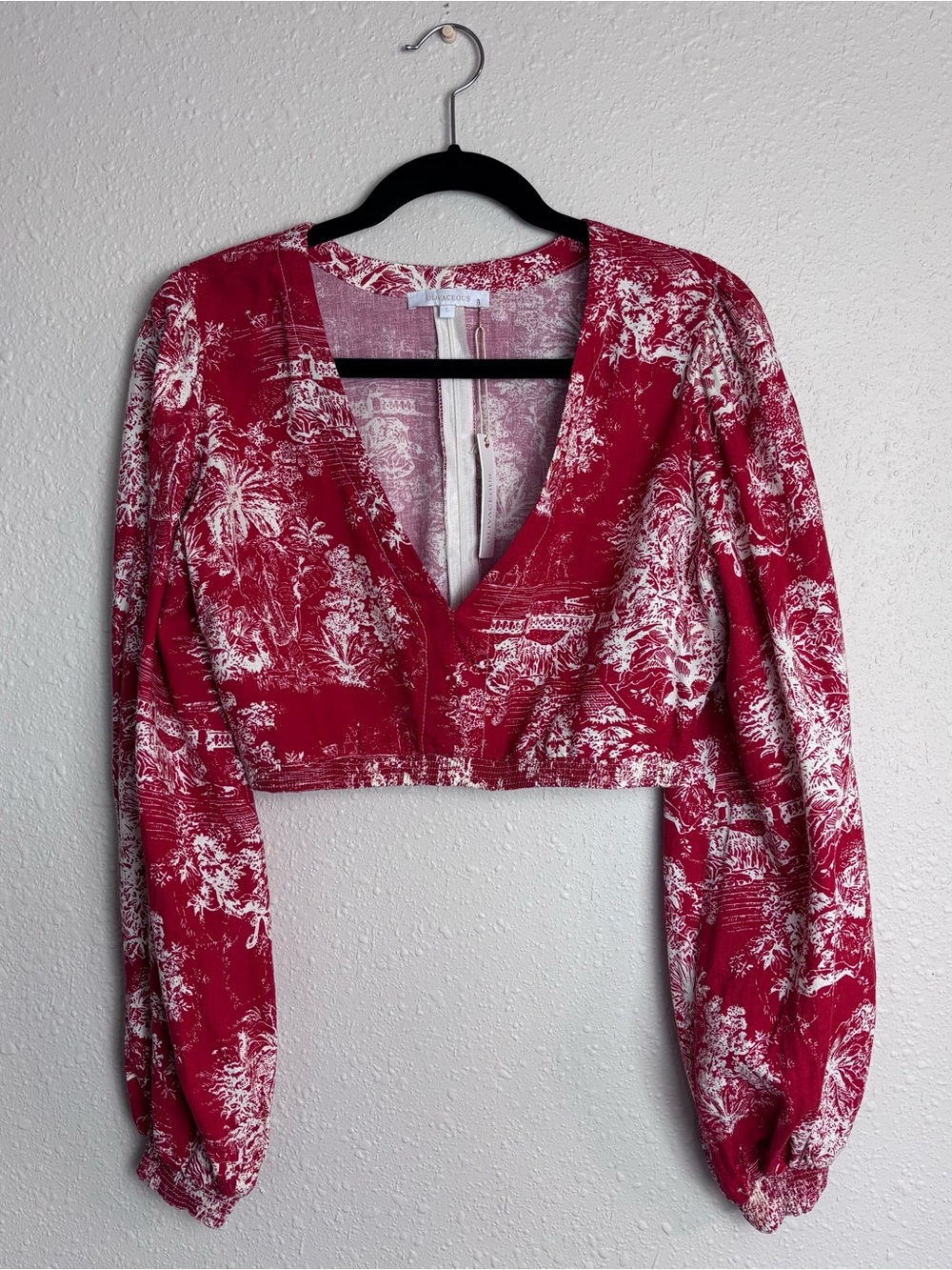 Olivaceous The Rope Me in Toile Crop Top Size Large NWT